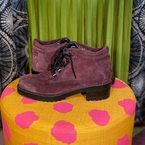 ☁️ SOLD ☁️ Leather Purple Tote Boots